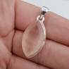 Zilveren hanger met marquise facet geslepen Rozenkwarts