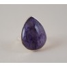 Zilveren ring gezet met brede druppelvorm Charoiet 18 mm