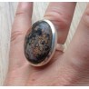 Zilveren edelsteen ring met Luipaard Jaspis ring maat 17 mm