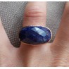 Vergulde ring met dwarsliggende ovale Saffier 16.5 mm