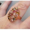 Rosé vergulde ring gezet met Toermalijn 19 mm