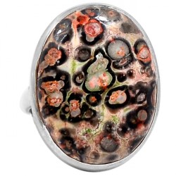Zilveren ringen set gezet met Maansteen en Parel 17.7 mm