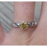 Zilveren ring gezet met ronde Citrien maat 17 mm