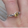 Zilveren ring gezet met ronde Citrien maat 17 mm