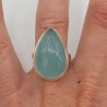 Zilveren ring met aqua Chalcedoon 17.5 mm