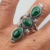 925 Sterling zilveren ring Malachiet 17.3 mm