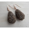 Oorbellen met grote druppel van Smokey Topazen