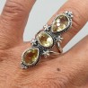 925 Sterling zilveren ring gezet met Citrien 16.5 mm