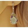 Zilveren oorbellen met Chalcedoon, Amethist, Topaas en Peridot