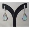 Zilveren oorbellen met Chalcedoon, Amethist, Topaas en Peridot