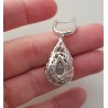 Zilveren oorbellen met Chalcedoon, Amethist, Topaas en Peridot