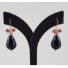 Oorbellen met zwarte Onyx briolet