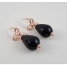 Oorbellen met zwarte Onyx briolet