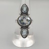 925 Sterling zilveren ring blauw Topaas 17.3 mm