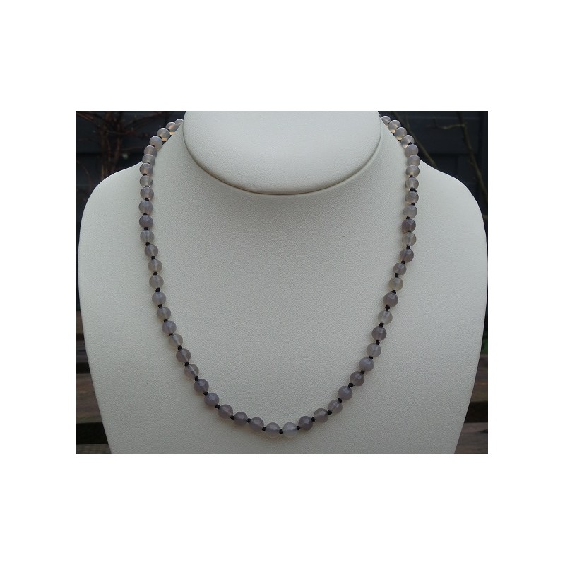 Ketting van grijze Agaat