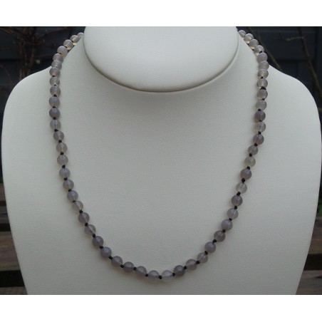 Ketting van grijze Agaat