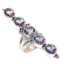 925 Sterling zilveren ring met Mystic Topaas 19 mm