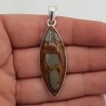 Zilveren hanger gezet met marquise Noreena Jaspis