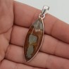 Zilveren hanger gezet met marquise Noreena Jaspis