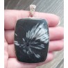 Zilveren hanger gezet met grote Chrysant steen