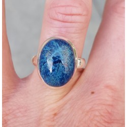 Zilveren ring gezet met ovale Shattuckiet 17 mm