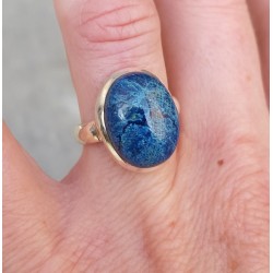Zilveren ring gezet met ovale Shattuckiet 17 mm