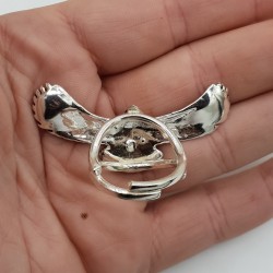 Zilveren adelaar ring verstelbaar