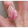 Zilveren ring gezet met druppelvormige Rhodochrosiet 16.5 mm