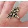 Zilveren ring gezet met Peridot maat 19 mm