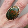 Zilveren ring met brede ovale Bloedsteen 18.5 mm