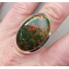 Zilveren ring met brede ovale Bloedsteen 18.5 mm