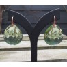 Vergulde oorbellen met grote Peridot Kwarts briolet