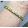 Zilveren armband / bangle gezet met Peridot