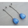 Oorbellen met blauwe Kattenoog