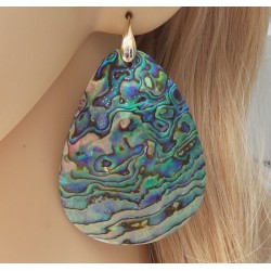 Oorbellen met grote Abalone schelp