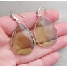 Zilveren oorbellen gezet met grote groene Amethist quartz