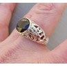Zilveren ring gezet met dwarsliggende ovale Smokey Topaas 19 mm