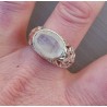 Zilveren ring met dwarsliggende ovale facet Maansteen 19 mm