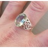 Zilveren ring gezet met ovale groene Amethist 19 mm