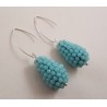 Oorbellen met druppel van licht blauwe Jade