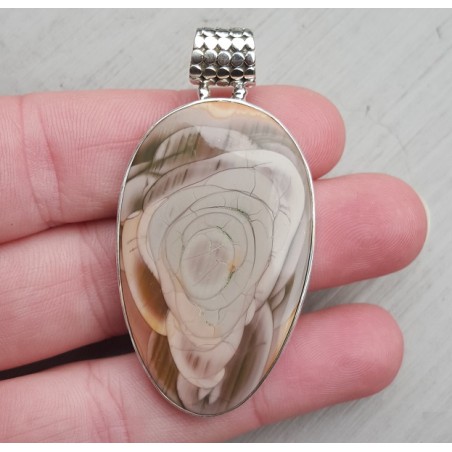 Zilveren hanger gezet met Imperial Jaspis