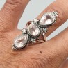 925 Sterling zilveren ring met facet Rozenkwarts 17.3 mm