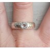 Zilveren ring gezet met ronde groene Amethist 19 mm