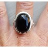 Zilveren ring gezet met Onyx (mannen ring) 20 mm