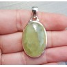 Zilveren hanger met ovale cabochon Prehniet