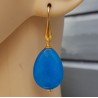 Oorbellen met facet oceaan blauwe Jade briolet