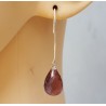 Zilveren oorbellen met Amethist quartz briolet