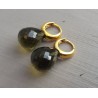 Creolen met groene Amethist quartz briolet