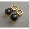 Creolen met groene Amethist quartz briolet