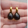 Creolen met groene Amethist quartz briolet
